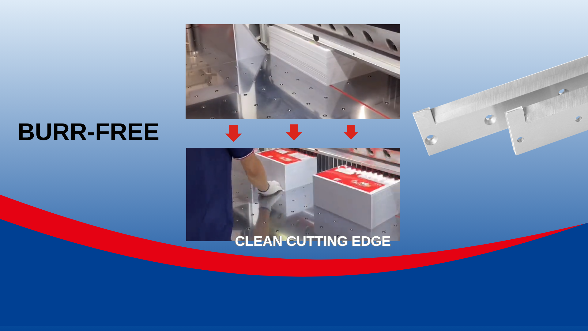 tungsten carbide guillotine knife cutting 500gsm cardboard 、paper、book