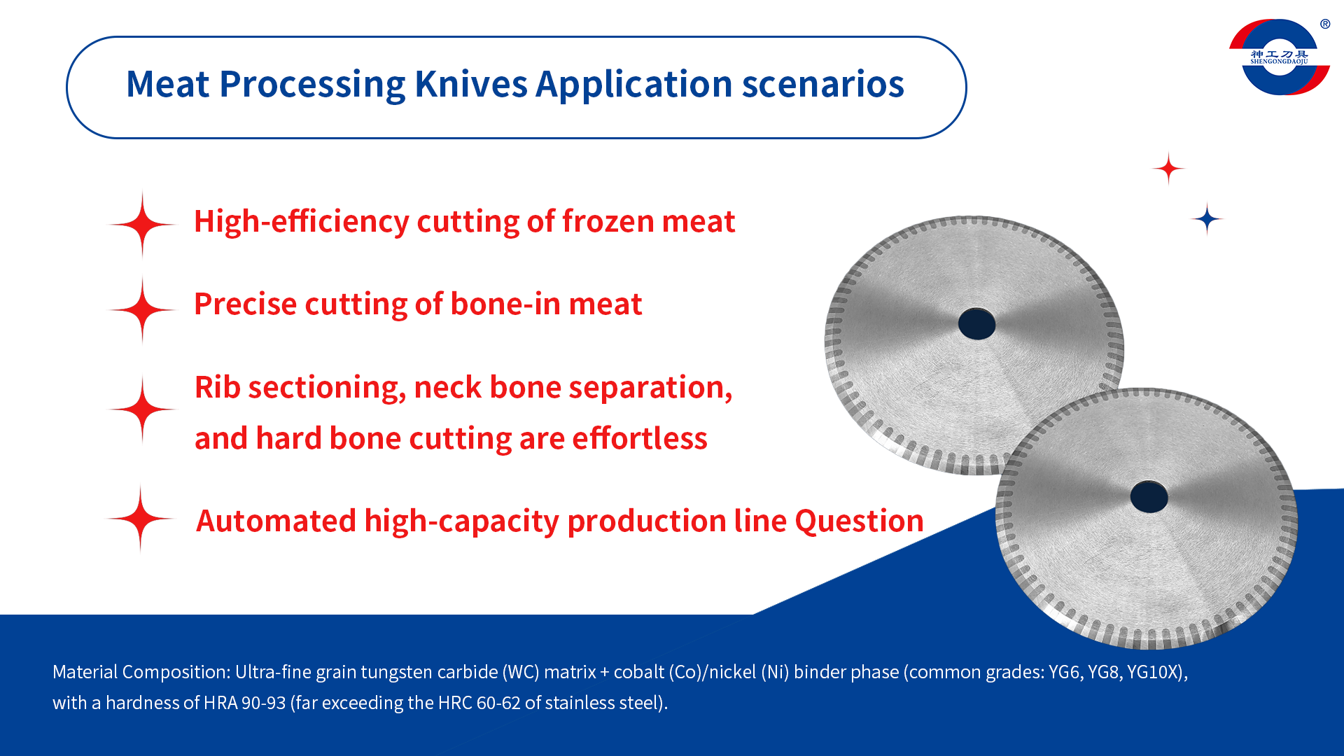 meat processing knives 