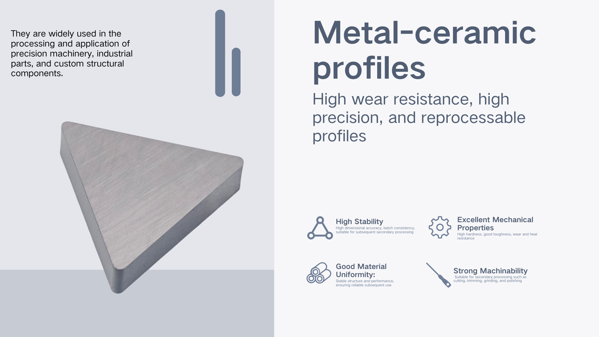 Metal-ceramic profiles are highly stable